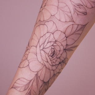 Weiblich Schwarz Fineline tattoo auf Unterarm #54091 | Tattoo Artist Anastasiya Kovyazina