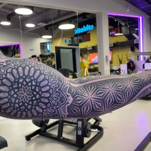 Männlich Schwarz und Grau Dotwork tattoo auf Ärmel #67939 | Tattoo Artist Ioann Leo ( LEO-VAN )