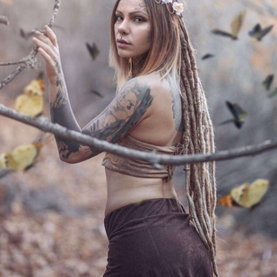 🔥 Heiße Fotos, Model-Portfolio  #21036 Tätowiermodell Paula Moraes