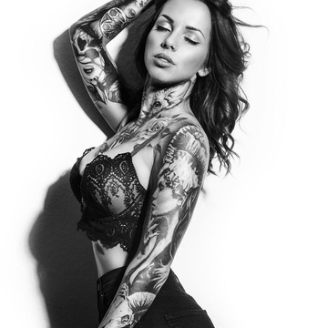 Tattoo model and tattoo artist Nina Lüthy