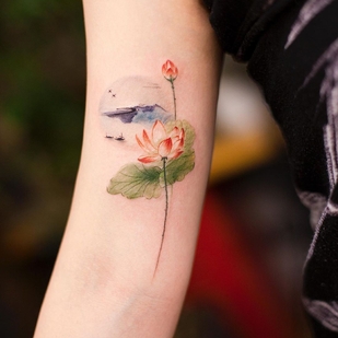 Weiblich Farbe  tattoo auf Unterarm #36170 | Tattoo Artist Franky Yang