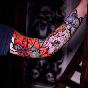 Männlich Farbe Neo-traditionell tattoo #39829 | Tattoo Artist Victor Rassadniy