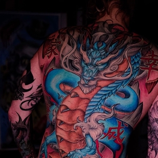 Männlich Farbe Neo-traditionell tattoo auf Rücken #39835 | Tattoo Artist Victor Rassadniy