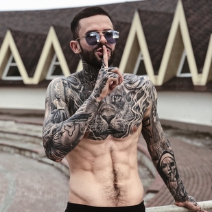 🔥 Heiße Fotos, Model-Portfolio  #31337 Tätowiermodell Leo 