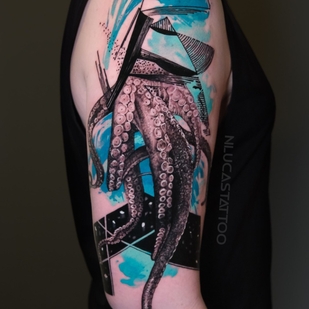 Männlich Farbe Abstrakt tattoo #55791 | Tattoo Artist Nik Lucas