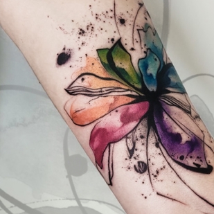 Weiblich  Aquarell tattoo auf Unterarm #70799 | Tattoo Artist PINKA