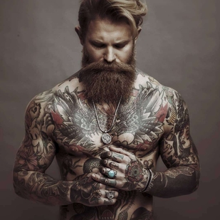 🔥 Heiße Fotos, Model-Portfolio  #22305 Tätowiermodell Josh Mario John