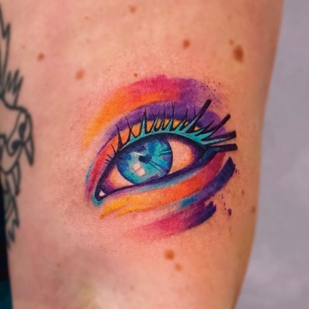 Weiblich Farbe Aquarell tattoo auf Schulter #56802 | Tattoo Artist Aleksandra Stojanoska