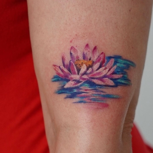 Weiblich Farbe Aquarell tattoo auf Schulter #56808 | Tattoo Artist Aleksandra Stojanoska