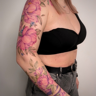 Weiblich Farbe Botanisch tattoo #56939 | Tattoo Artist Olga Kotova