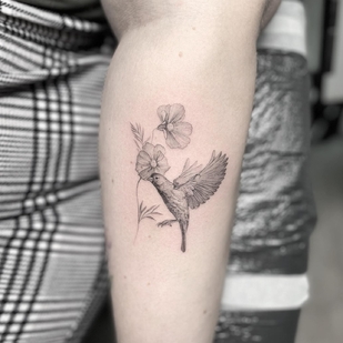 Weiblich Schwarz Miniatur tattoo auf Unterarm #57614 | Tattoo Artist So Yeon Kim