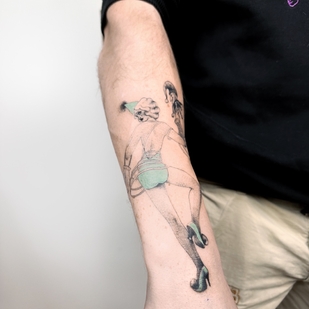 Männlich Farbe Illustrativ tattoo auf Unterarm #71887 | Tattoo Artist taiga.tattoo