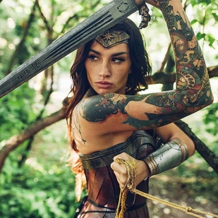 🔥 Heiße Fotos, Model-Portfolio  #12624 Tätowiermodell Angelica Anderson