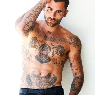 🔥 Heiße Fotos, Model-Portfolio  #23744 Tätowiermodell Chris Perceval