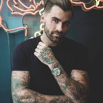 Tätowiermodell Chris Perceval