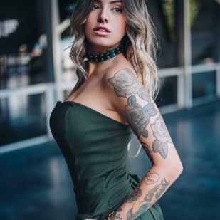 🔥 Heiße Fotos, Model-Portfolio  #24156 Tätowiermodell CAROL CSAN