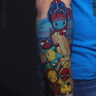 Männlich Farbe Autorenstil tattoo auf Unterarm #42117 | Tattoo Artist Andrey Indigo