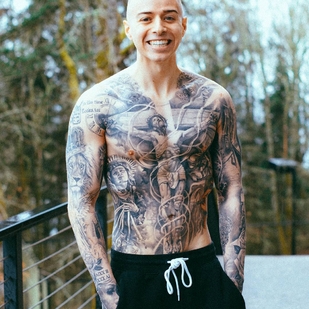 🔥 Heiße Fotos, Model-Portfolio  #25048 Tätowiermodell Jordan Feno