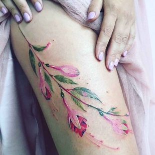 Weiblich Farbe  tattoo auf Bein #15212 | Tattoo Artist Pis Saro