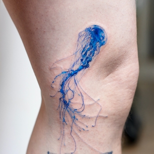 Weiblich Farbe Aquarell tattoo auf Bein #60951 | Tattoo Artist Pokhy