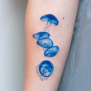 Weiblich Farbe Aquarell tattoo auf Unterarm #60962 | Tattoo Artist Pokhy