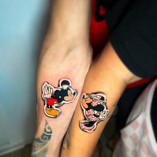 Sticker tattoo auf Unterarm #78467 | Tattoo Artist Diego Conci