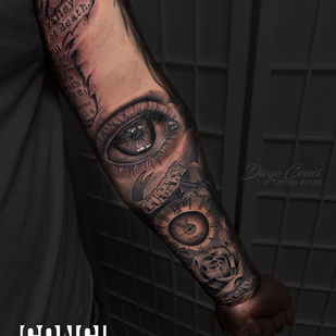 Männlich Schwarz und Grau Realismus tattoo auf Unterarm #78483 | Tattoo Artist Diego Conci