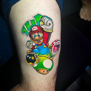 Männlich  Illustrativ tattoo auf Oberschenkel #78486 | Tattoo Artist Diego Conci