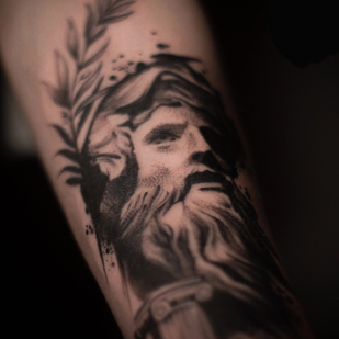 Männlich Schwarz Grafik tattoo auf Unterarm #81234 | Tattoo Artist Maxim zaycev_ink