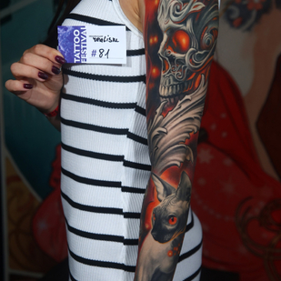 Farbe Realismus tattoo auf Ärmel #81556 | Tattoo Artist Dmitriy Varlakov