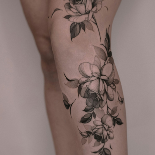 Weiblich Schwarz  tattoo auf Bein #81838 | Tattoo Artist ARTY