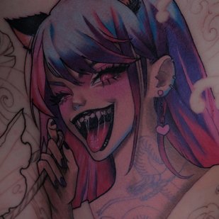 Männlich Farbe Neo-traditionell tattoo auf Brust #82295 | Tattoo Artist Alena Lang