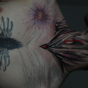 Männlich Farbe  tattoo auf Hals #82535 | Tattoo Artist Lida