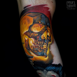 Männlich Farbe Realismus tattoo auf Schienbein #82992 | Tattoo Artist Pavel Zubkov