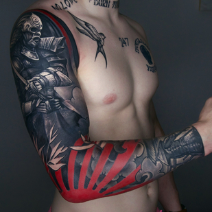 Männlich Farbe Neo-traditionell tattoo auf Ärmel #82997 | Tattoo Artist Pavel Zubkov