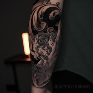 Männlich Schwarz und Grau Realismus tattoo auf Unterarm #83087 | Tattoo Artist Aleksey Titov