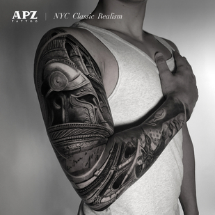 Männlich Schwarz und Grau Realismus tattoo auf Ärmel #86032 | Tattoo Artist Apz Tattoo