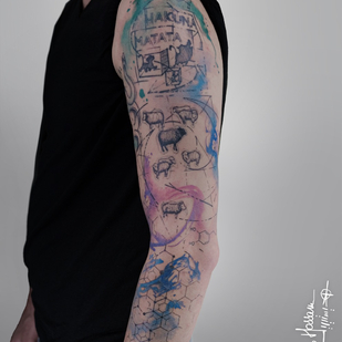 Aquarell tattoo #88464 | Tattoo Artist Hossam tattoos