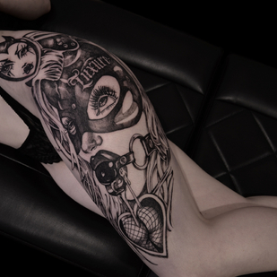 Weiblich Schwarz und Grau Grafik tattoo #90858 | Tattoo Artist Max Hyde