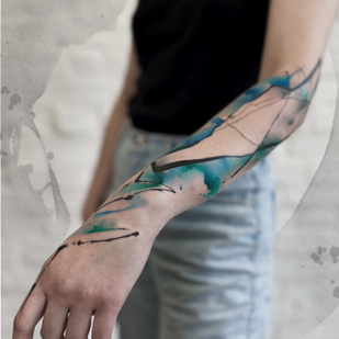 Weiblich Farbe Aquarell tattoo auf Unterarm #83600 | Tattoo Artist PINKA