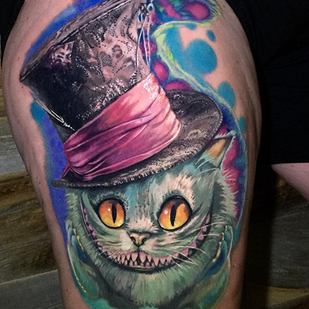 Weiblich Farbe Surrealismus tattoo auf Bein #88610 | Tattoo Artist Sean McCready