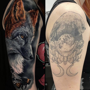 Männlich Farbe Realismus tattoo auf Schulter #86262 | Tattoo Artist Tomek Glinski