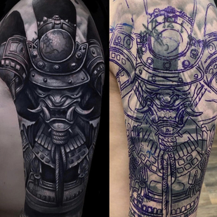 Männlich Schwarz und Grau Realismus tattoo auf Schulter #86263 | Tattoo Artist Tomek Glinski