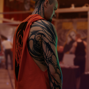 Männlich Schwarz Abstrakt tattoo auf Ärmel #84297 | Tattoo Artist Vik Prokhorov