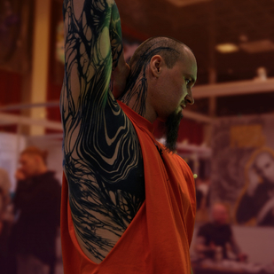 Männlich Schwarz Blackwork tattoo auf Ärmel #84299 | Tattoo Artist Vik Prokhorov
