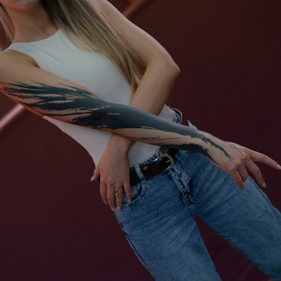 Weiblich Schwarz Abstrakt tattoo auf Ärmel #84301 | Tattoo Artist Vik Prokhorov