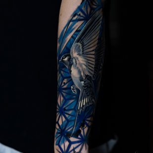 Männlich Farbe Realismus tattoo auf Unterarm #86209 | Tattoo Artist Anastasiya Yusupova CAT_KABUKI