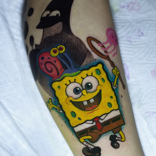 Weiblich Farbe Autorenstil tattoo auf Schienbein #84245 | Tattoo Artist Andrey Indigo