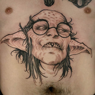 Männlich Schwarz Grafik tattoo auf Bauch #85830 | Tattoo Artist Daniil Holodkov