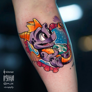 Weiblich Farbe New School tattoo auf Unterarm #85503 | Tattoo Artist Dmitriy Klaud